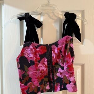 Free People Pink Sleeveless Bustier Tank Top